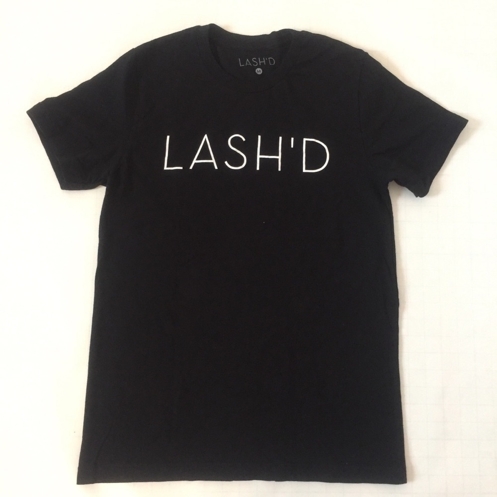 LASH'D Men's Black Graphic Short Sleeves T-shirt